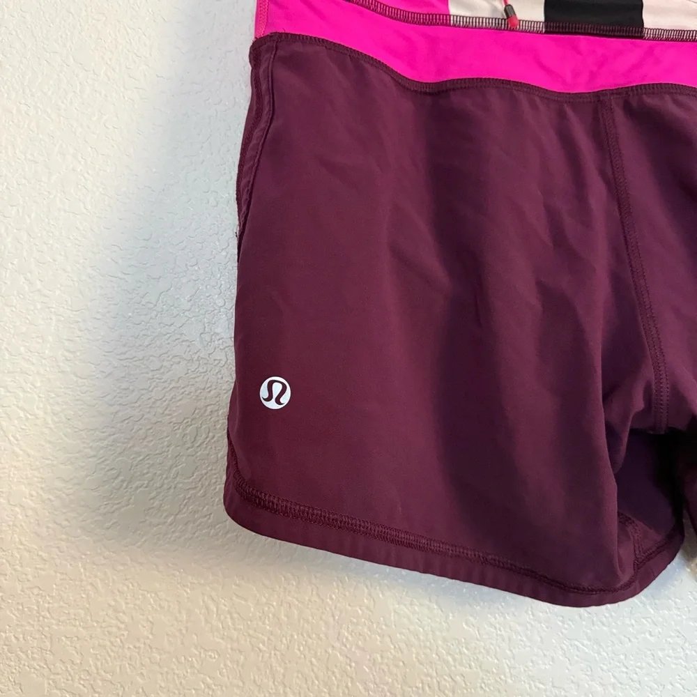 Lululemon Groovy Run Shorts in Plum Raspberry Glo Light 4